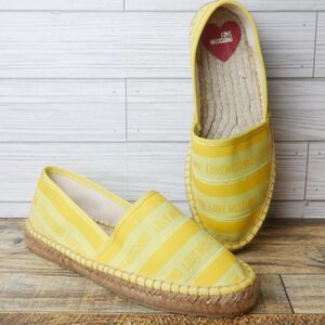 Love Moschino Women's Size 37 (USA Size 6) Espadrilles Yellow Shoes